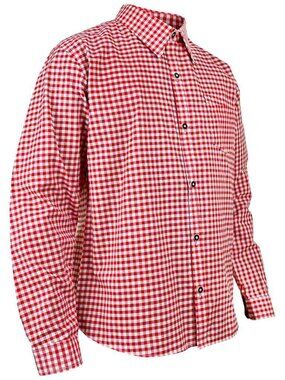 Men’s Red Checkered Oktoberfest Shirt  Authentic German Bavarian Style